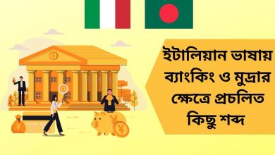 ইতালীয় ভাষায় ব্যাংকিং ও মুদ্রার ক্ষেত্রে প্রচলিত কিছু শব্দ