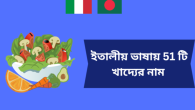 ইতালীয় ভাষায় 51 টি খাদ্যের নাম
