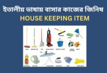 ইতালীয় ভাষায় বাসার 36 টি কাজের জিনিষ